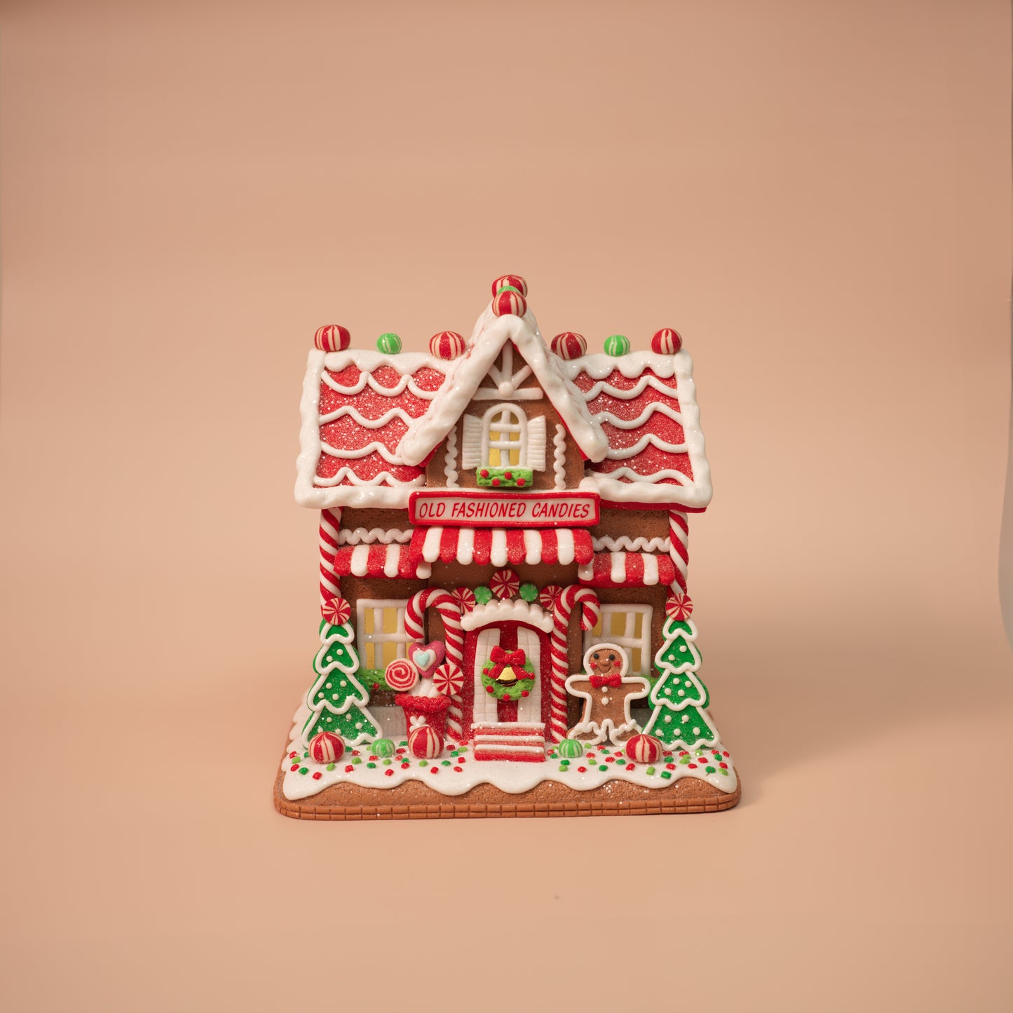 Candy Shop Gingerbread House Light-Up Decor