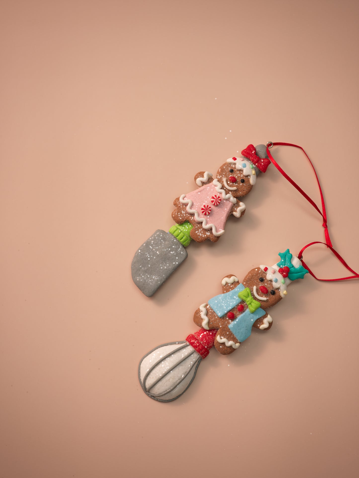 Gingerbread Chef Ornaments with Whisk & Spatula