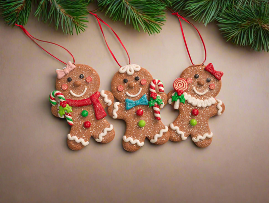 Candy Gingerbread People Ornaments