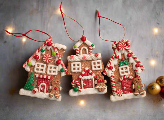 Gingerbread House Ornaments with Gingerbread People