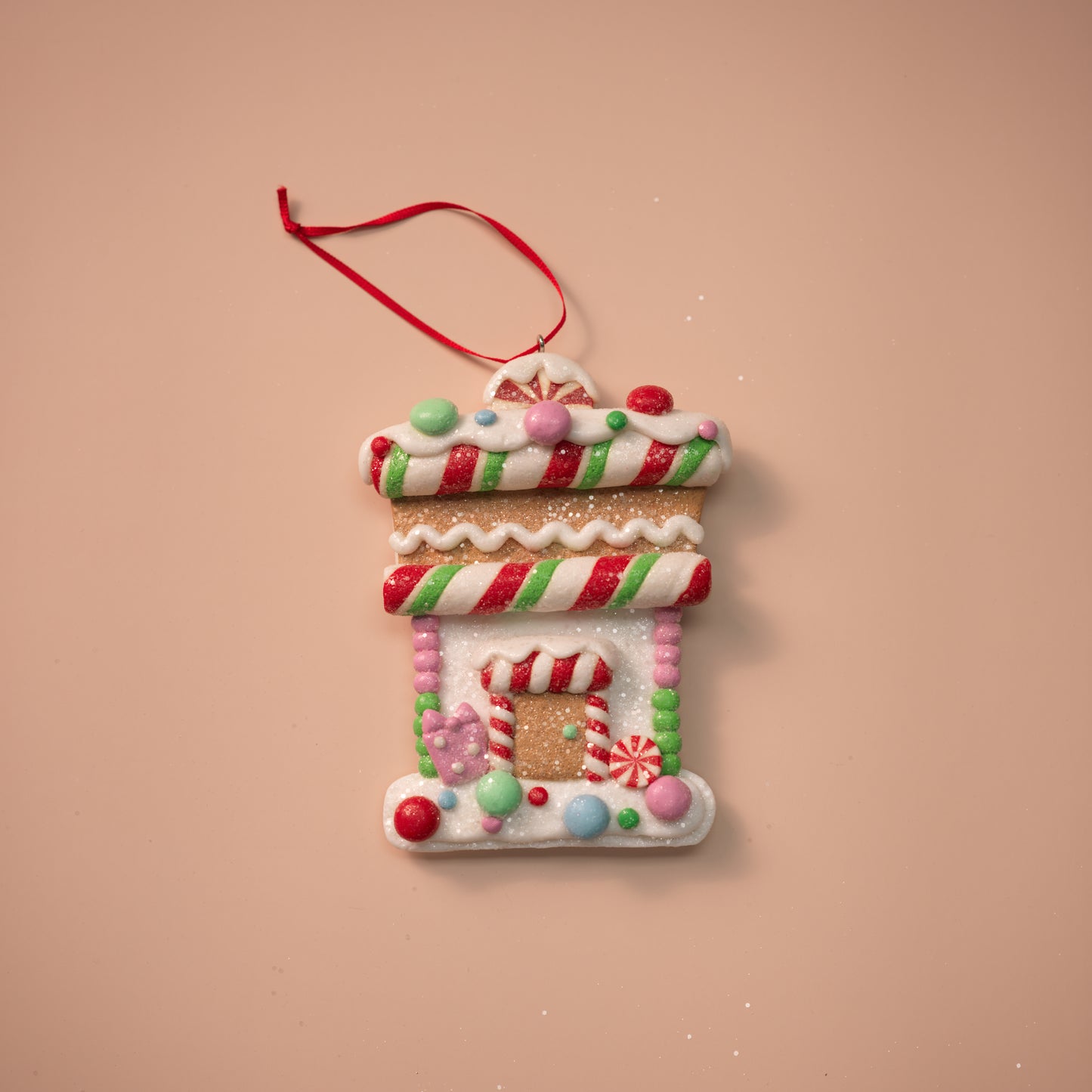 Pastel Candy Gingerbread House Ornaments