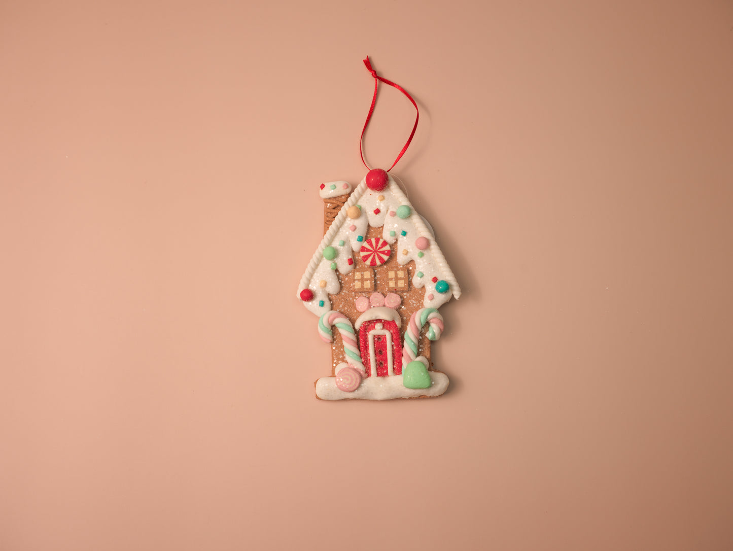Pastel Gingerbread House Ornaments