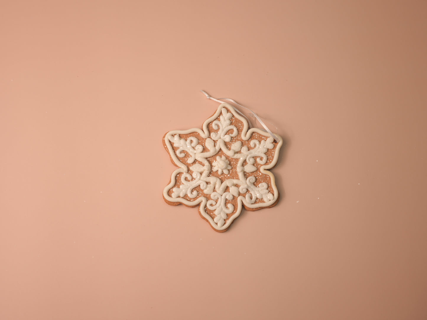 White Iced Gingerbread Cookie Ornaments