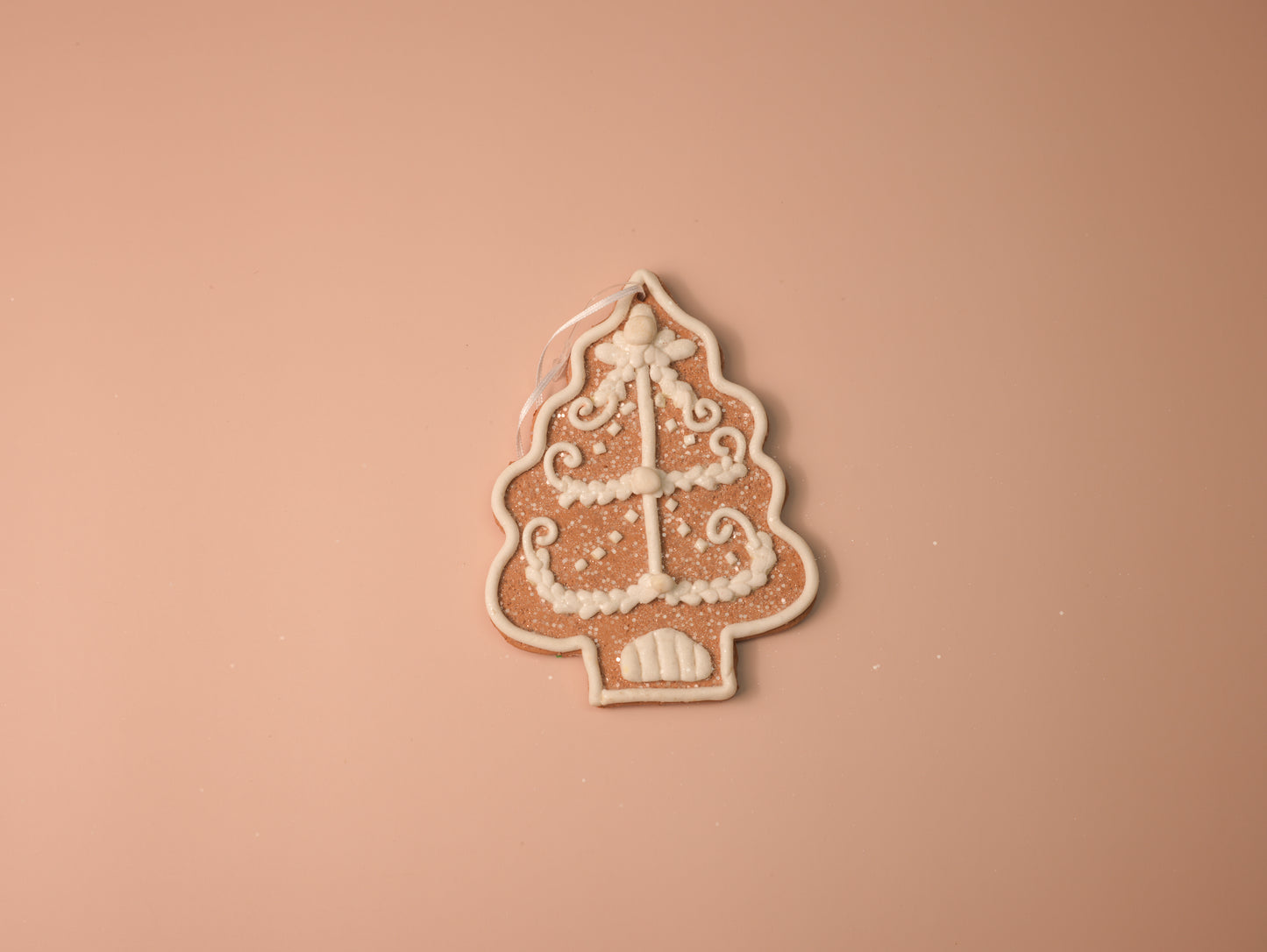 White Iced Gingerbread Cookie Ornaments