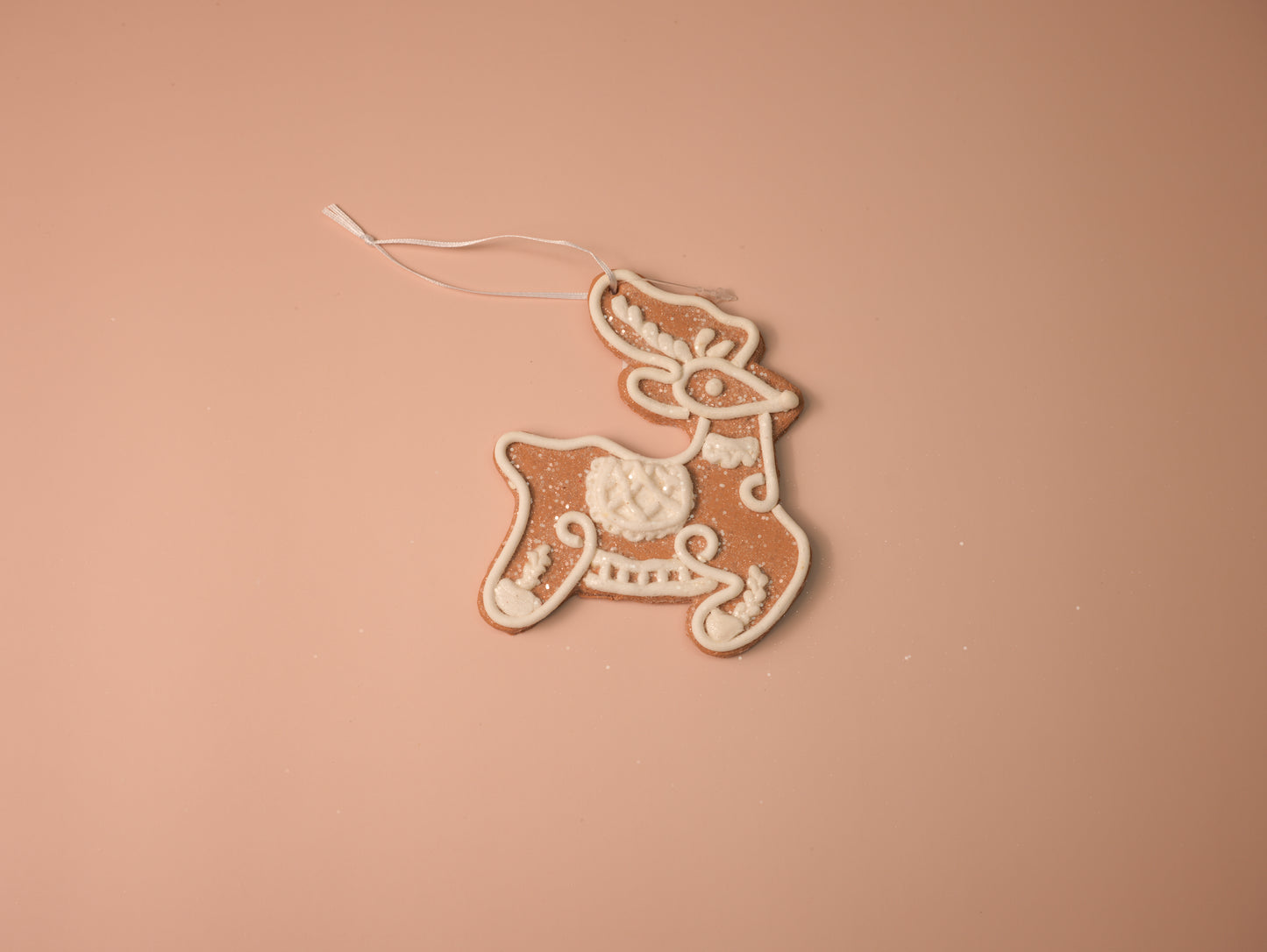 White Iced Gingerbread Cookie Ornaments