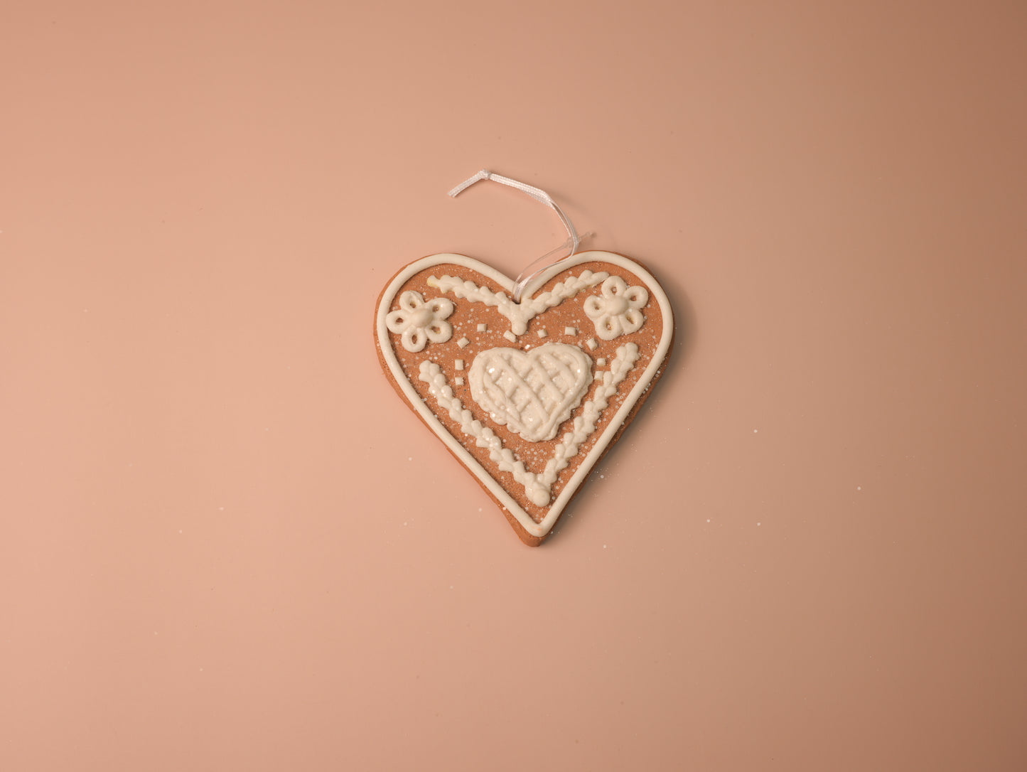 White Iced Gingerbread Cookie Ornaments