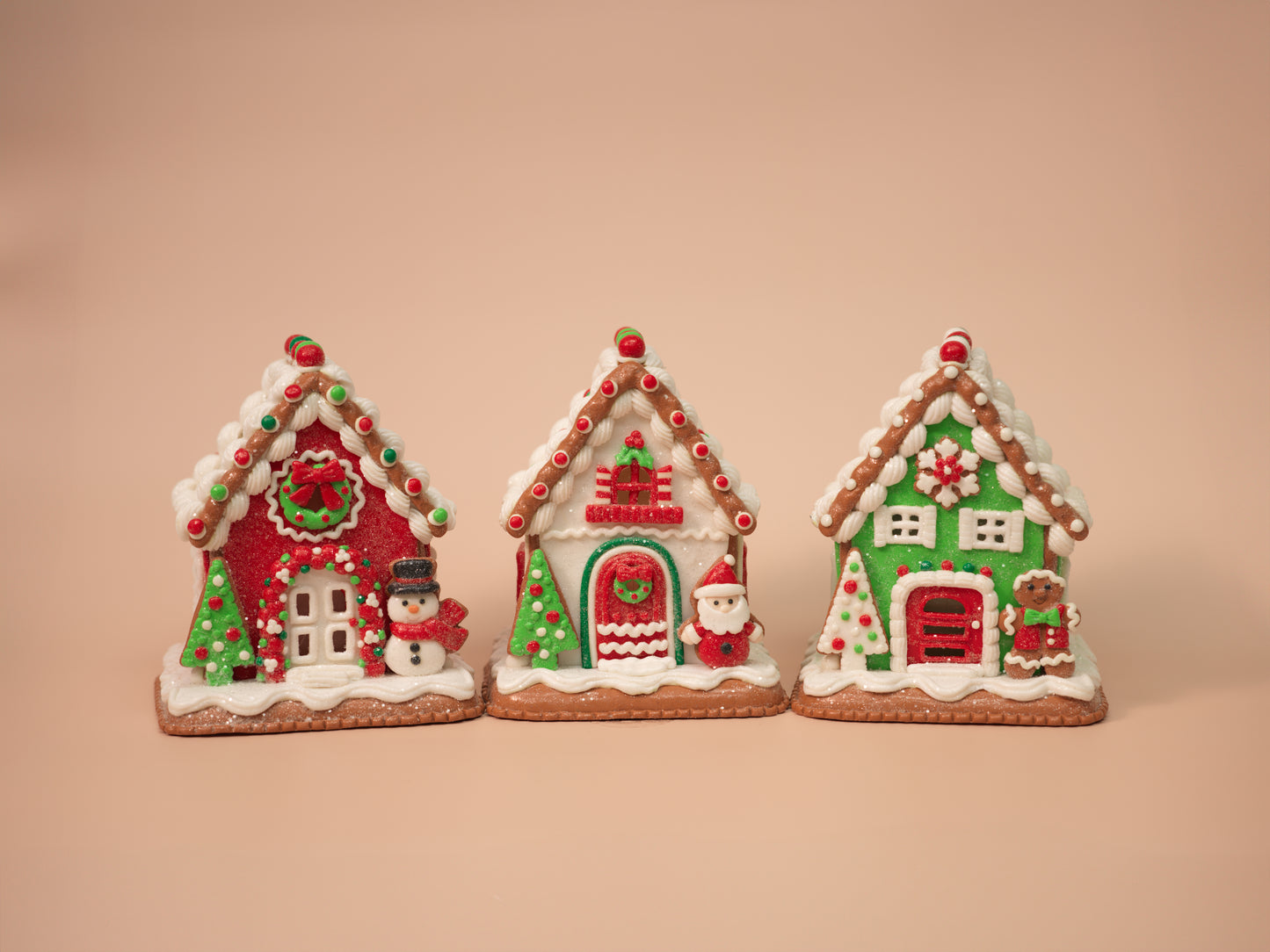 Holiday Light-Up Gingerbread Houses