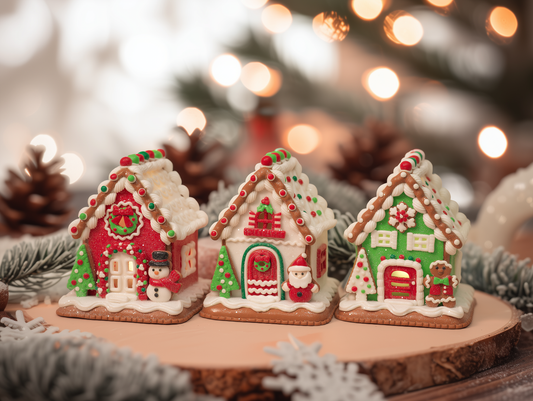 Holiday Light-Up Gingerbread Houses