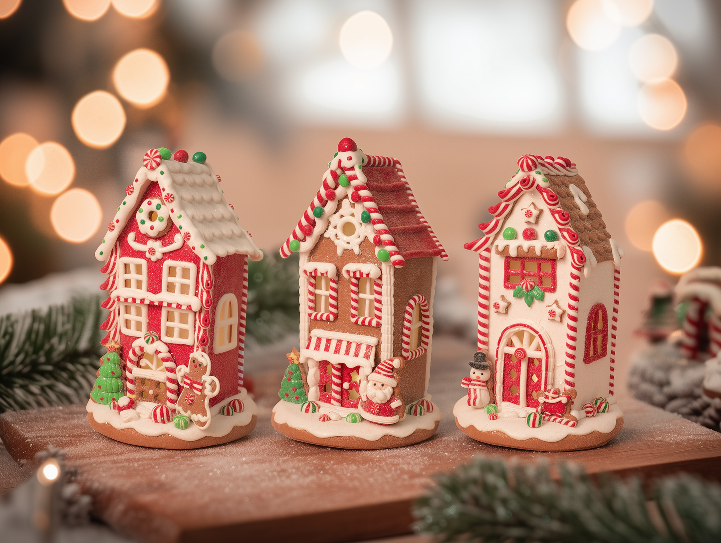 Light-Up Candy Gingerbread Houses