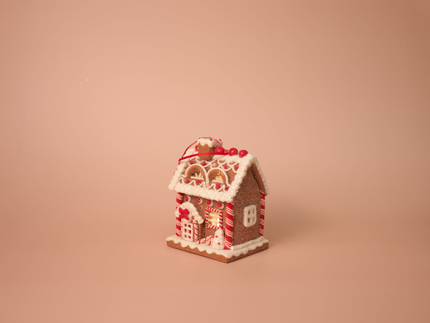 Light-up Gingerbread House Ornaments