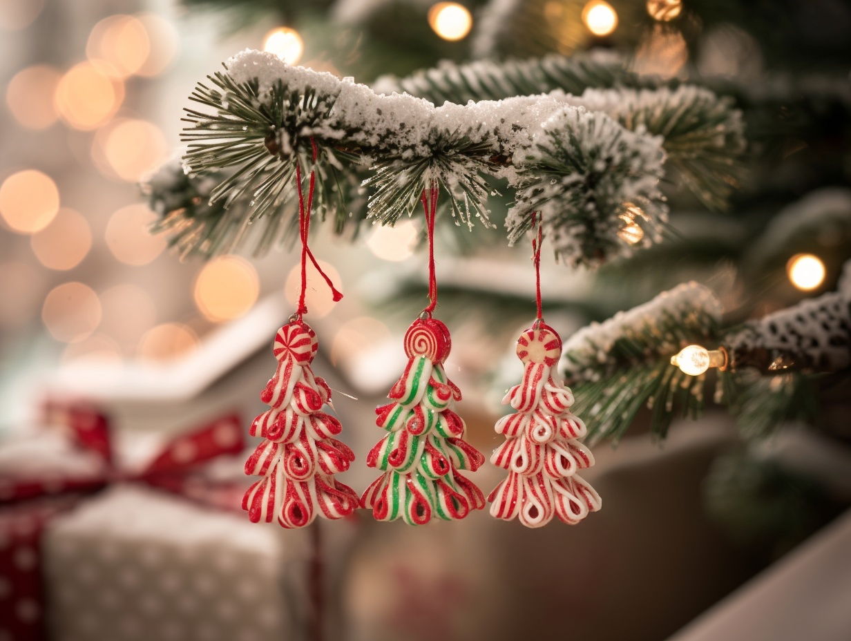 Candy Stripe Christmas Tree Ornaments