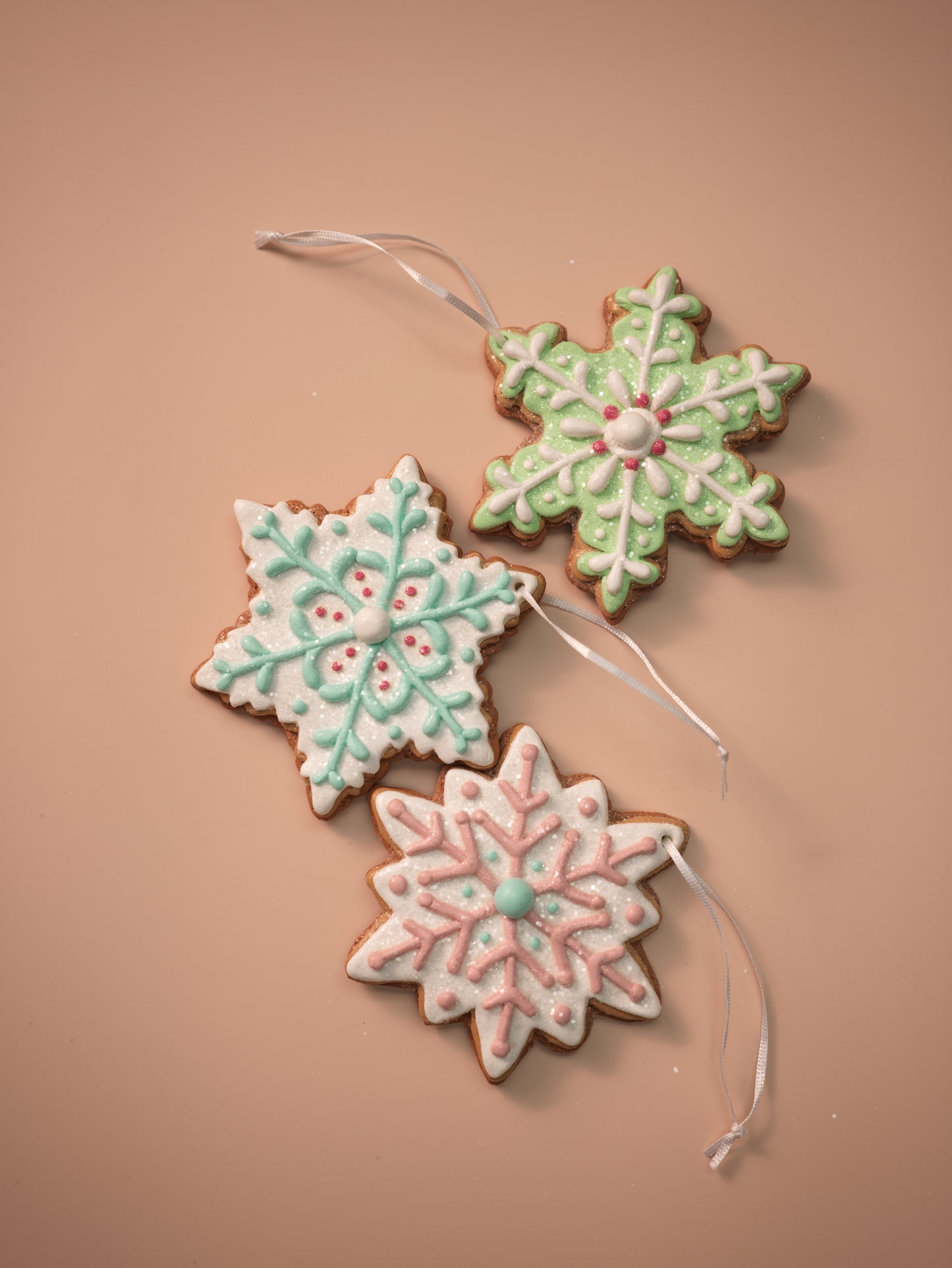 Frosted Snowflake Ornaments