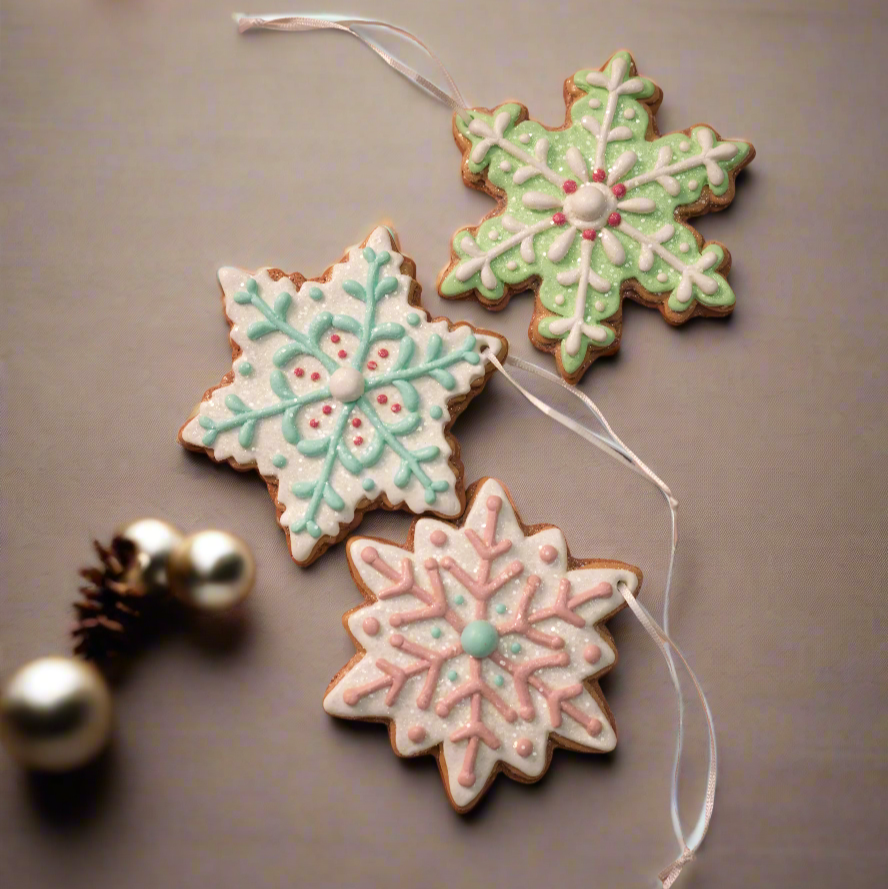 Frosted Snowflake Ornaments