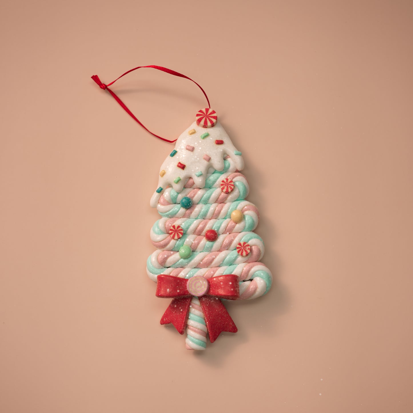 Frosted Candy Christmas Tree Ornaments