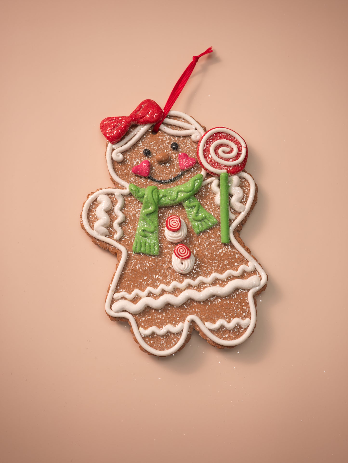 Gingerbread Couple Ornaments with Candy Accents