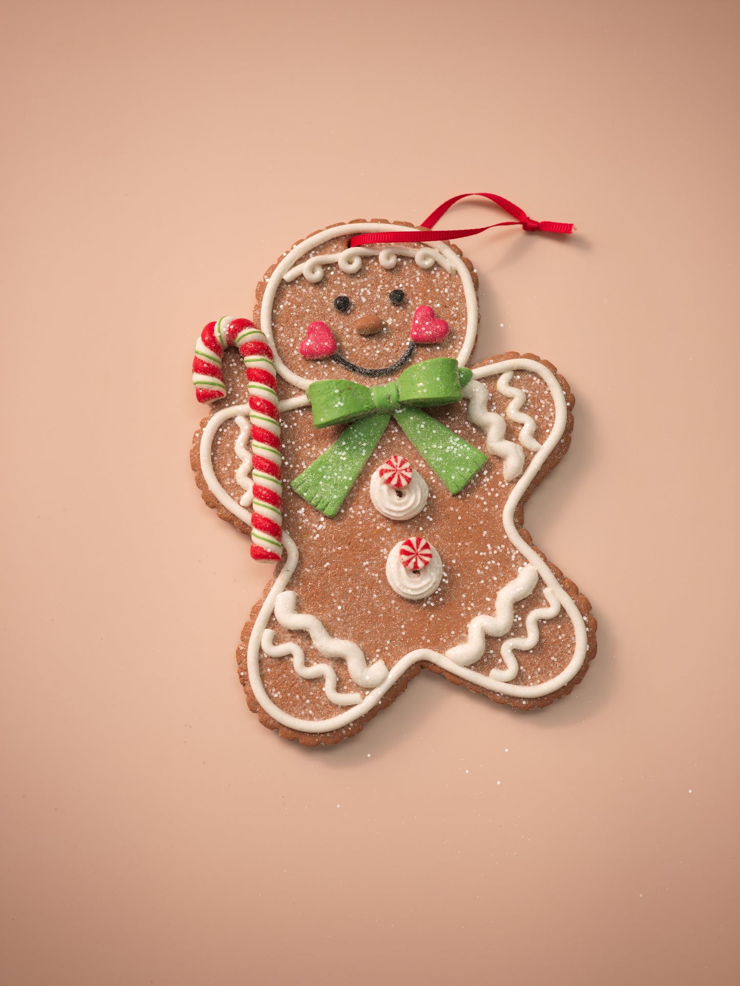 Gingerbread Couple Ornaments with Candy Accents