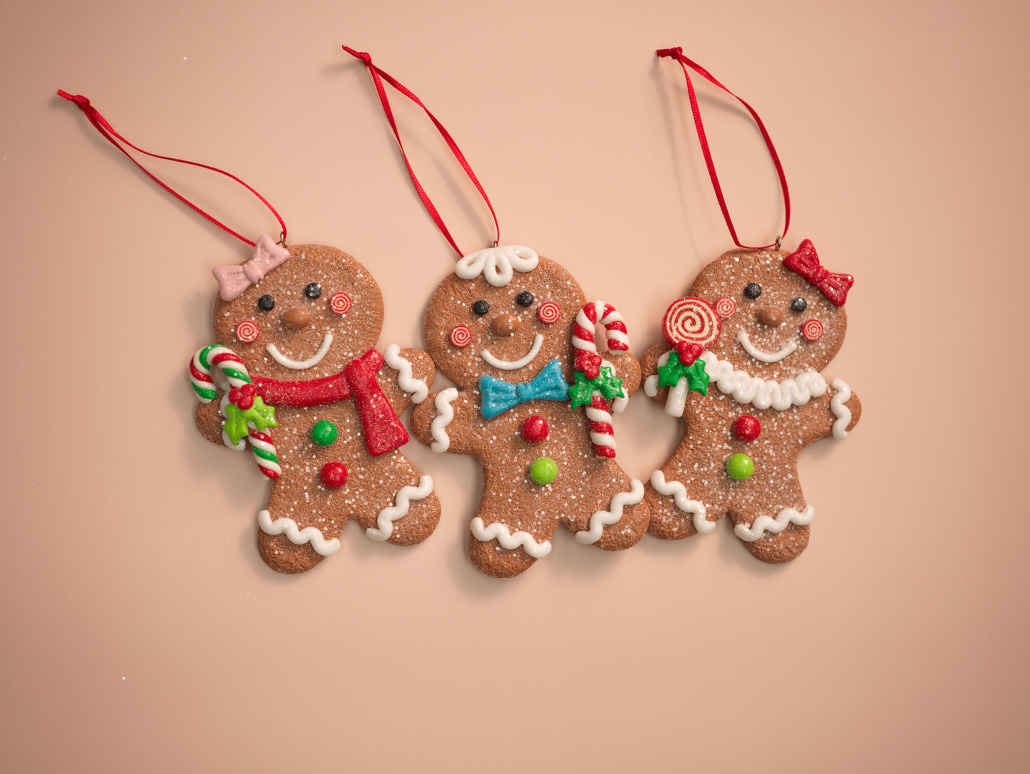 Candy Gingerbread People Ornaments