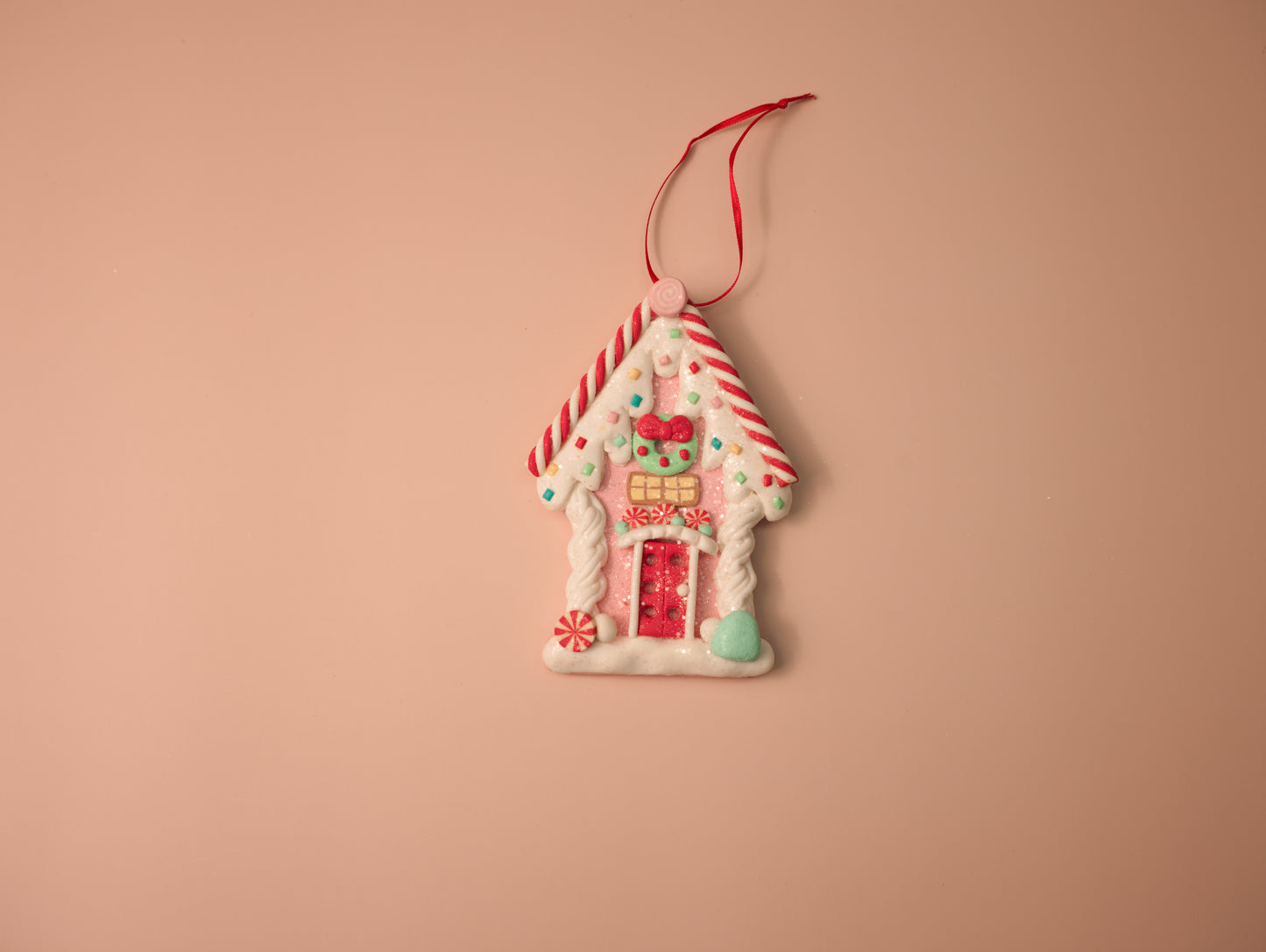 Pastel Gingerbread House Ornaments