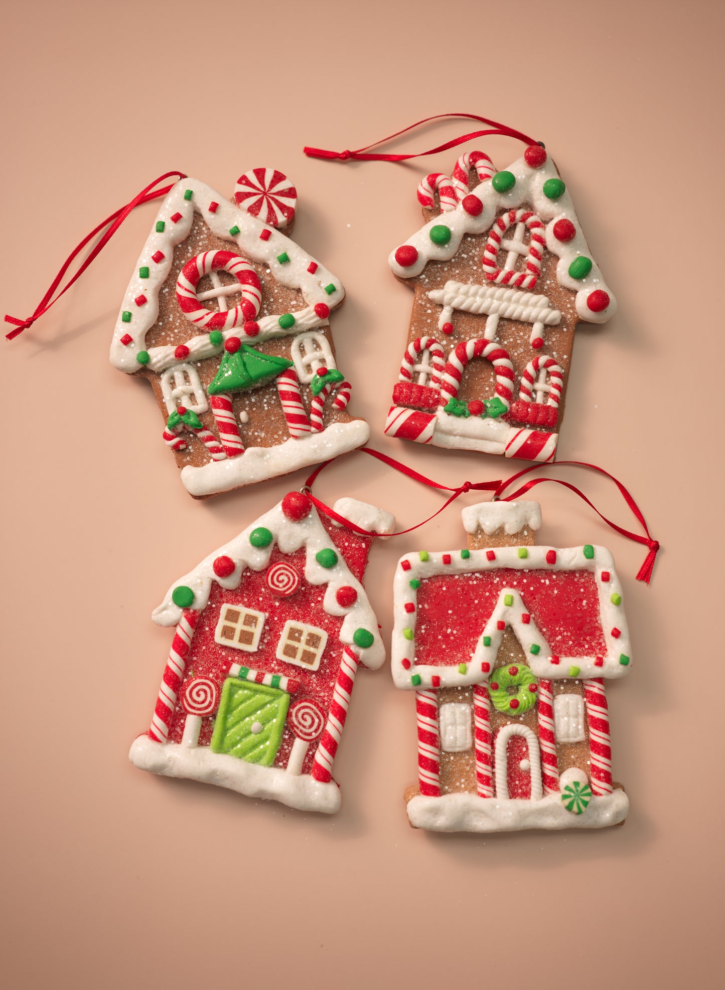 Gingerbread Candy House Flat Ornaments