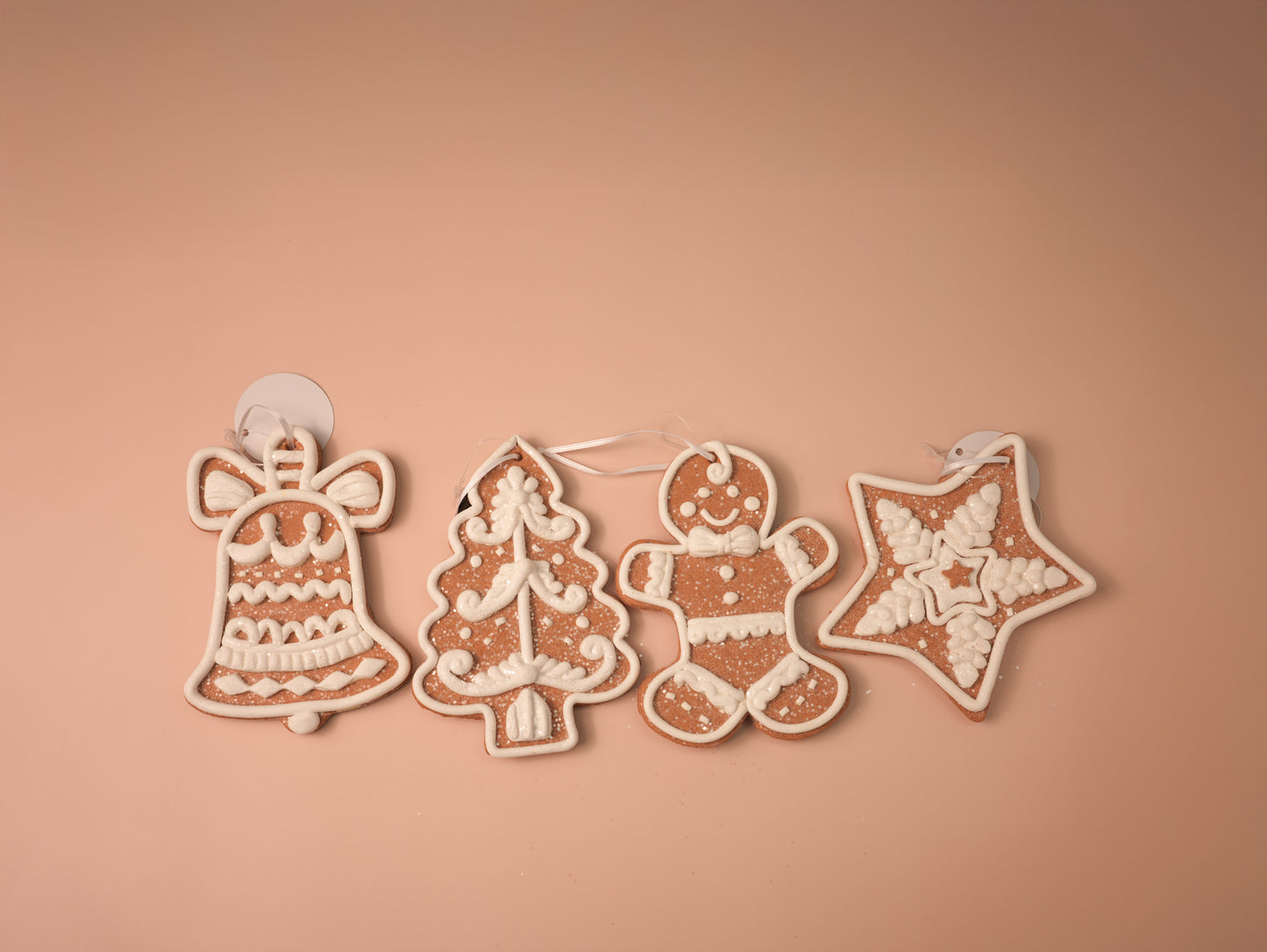 Iced Gingerbread Cookie Ornaments