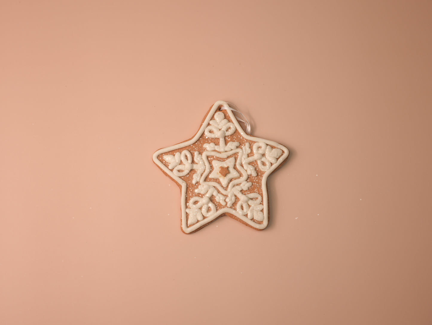 White Iced Gingerbread Cookie Ornaments