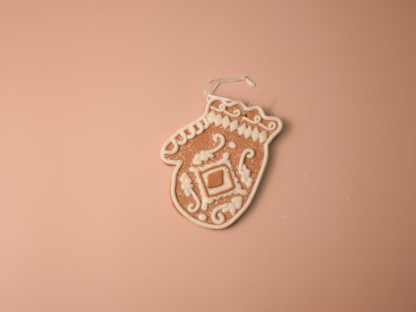 White Iced Gingerbread Cookie Ornaments