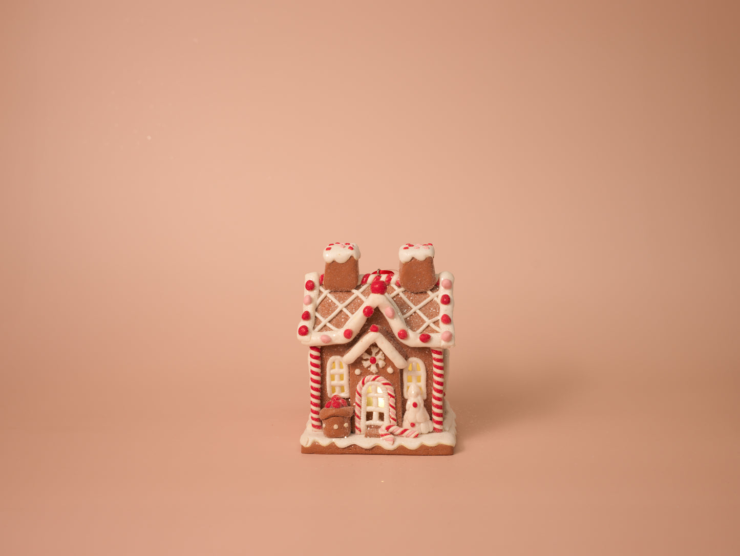 Light-up Gingerbread House Ornaments