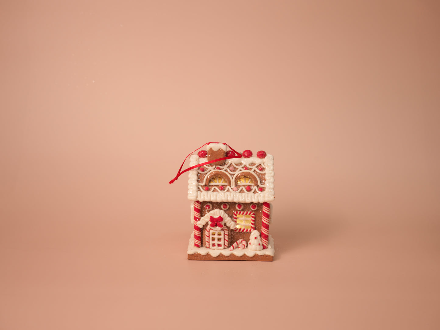 Light-up Gingerbread House Ornaments