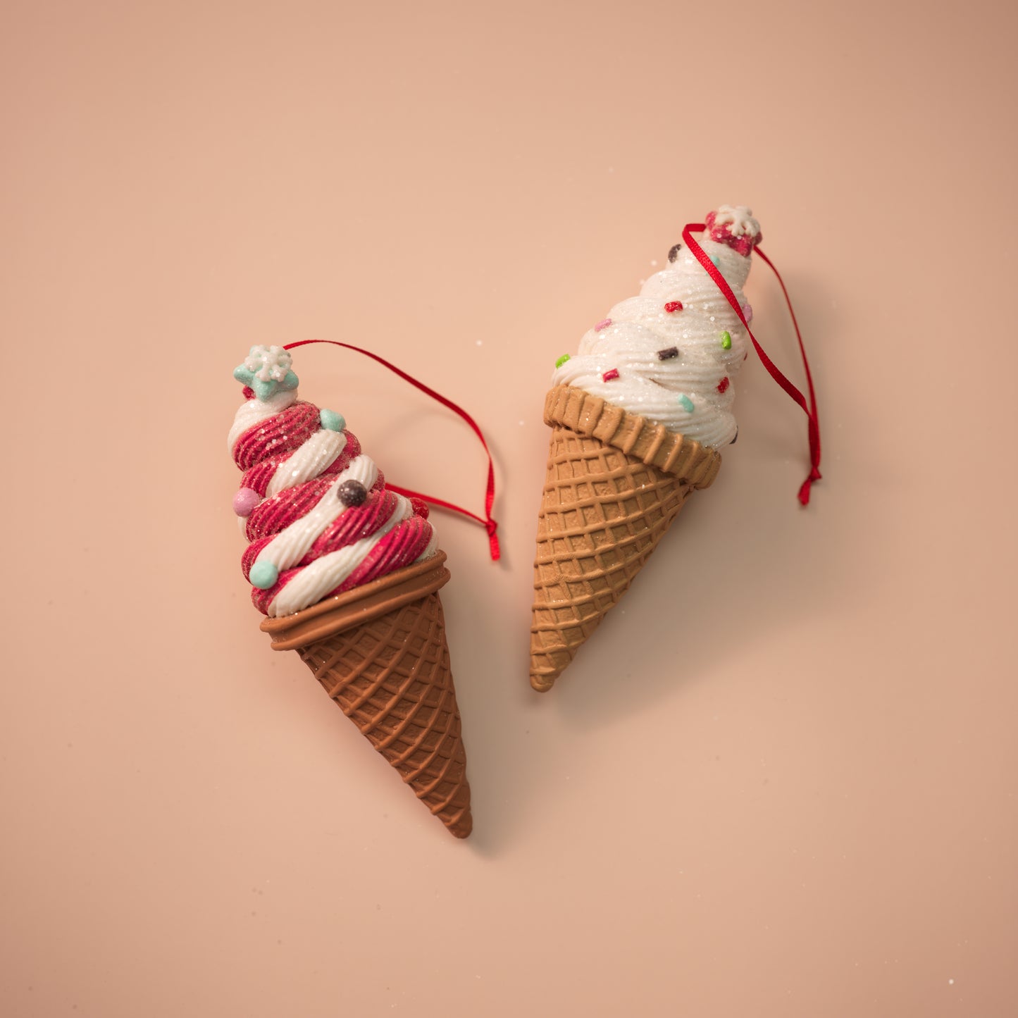 Frosty Ice Cream Cone Ornaments