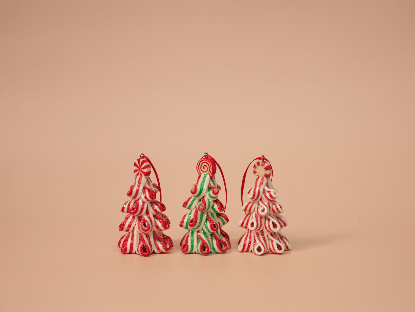 Candy Stripe Christmas Tree Ornaments