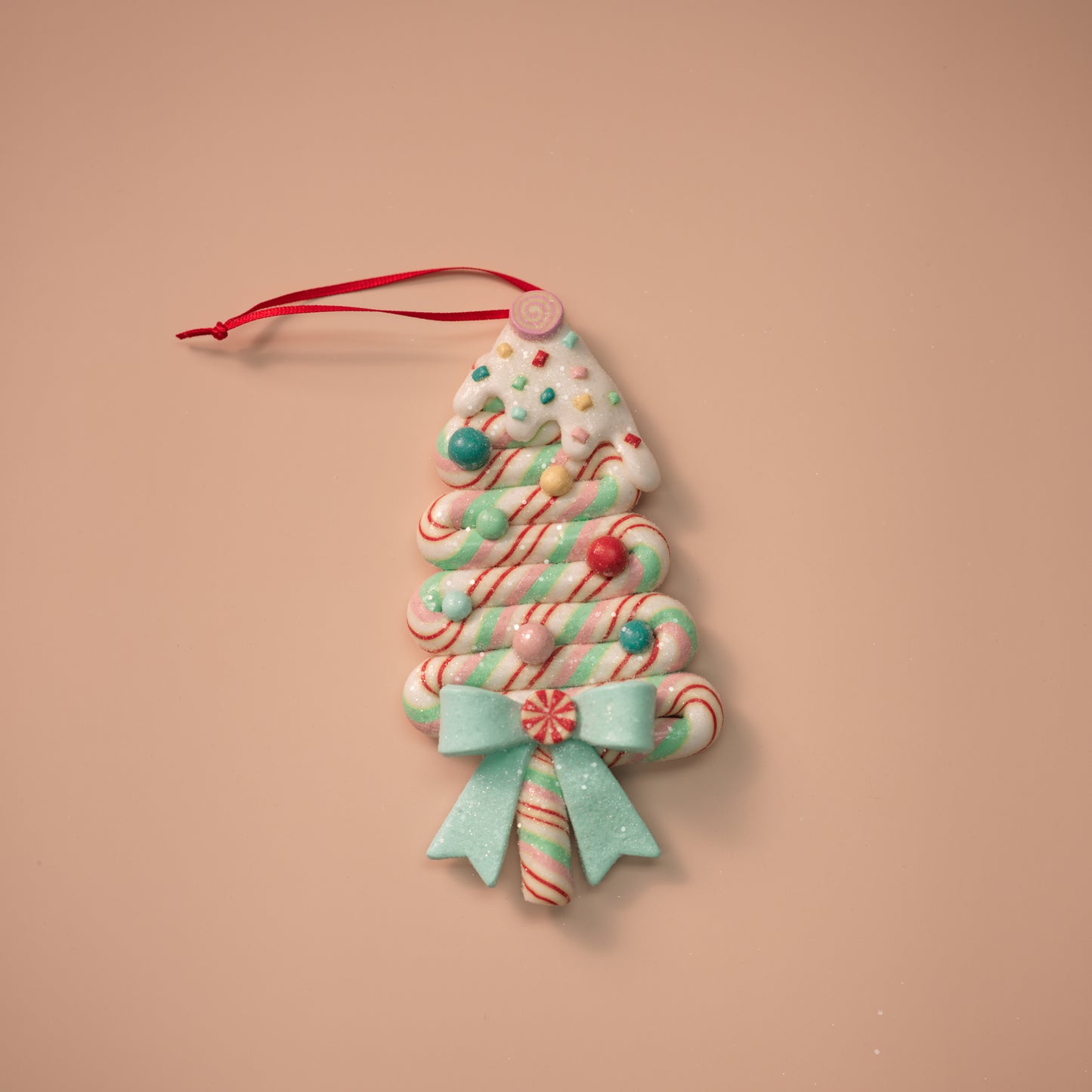 Frosted Candy Christmas Tree Ornaments