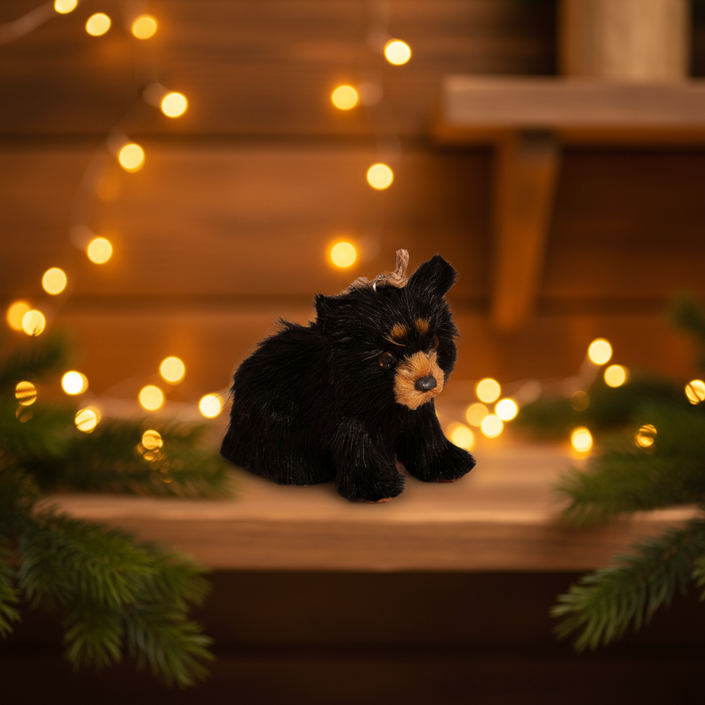 Black Bear Christmas Hanging Ornament
