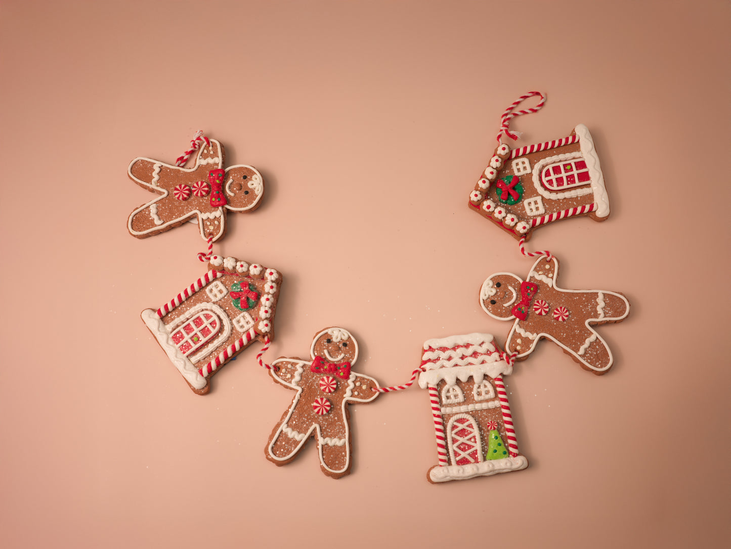 Gingerbread Family & House Garland