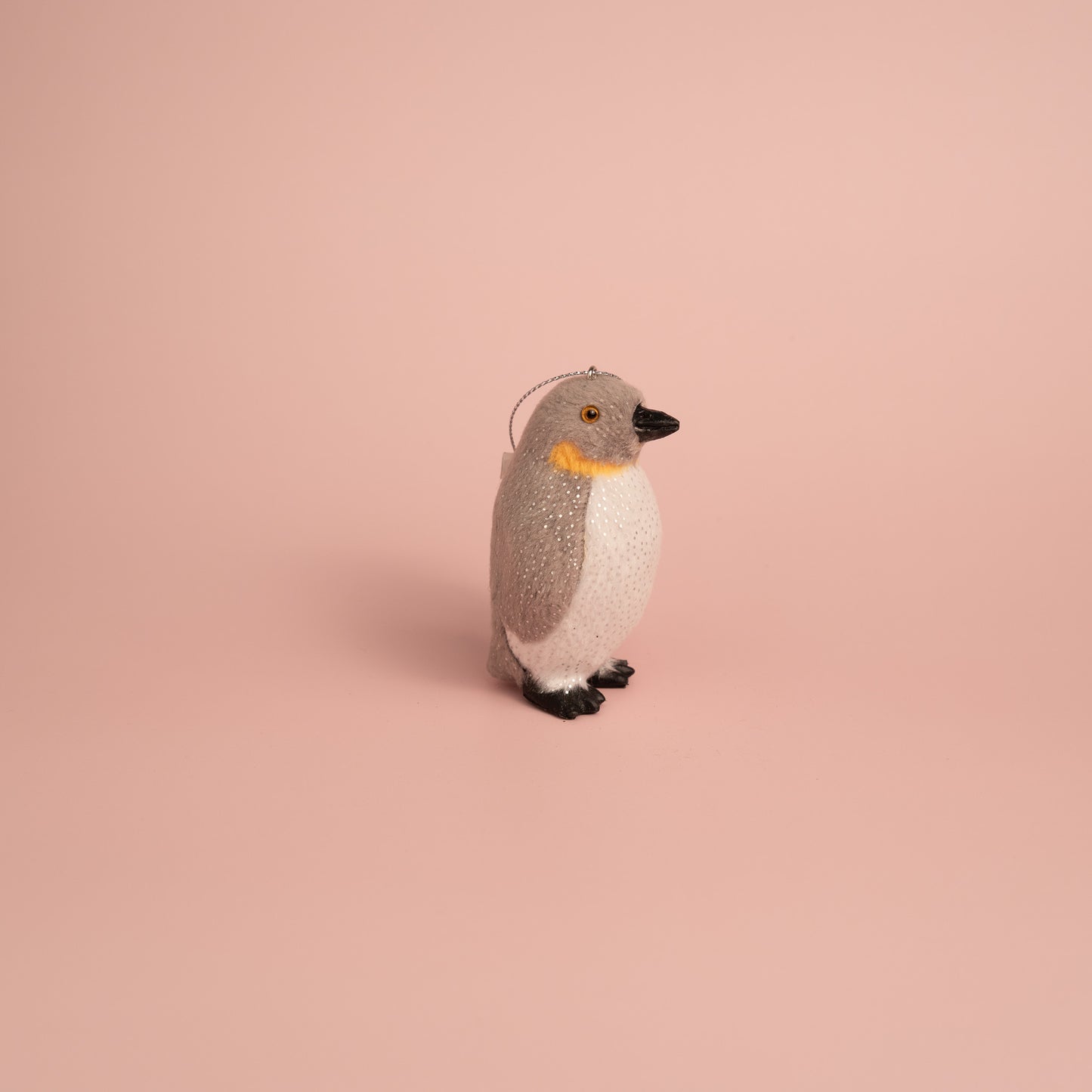 Silver Penguin Christmas Hanging Ornament