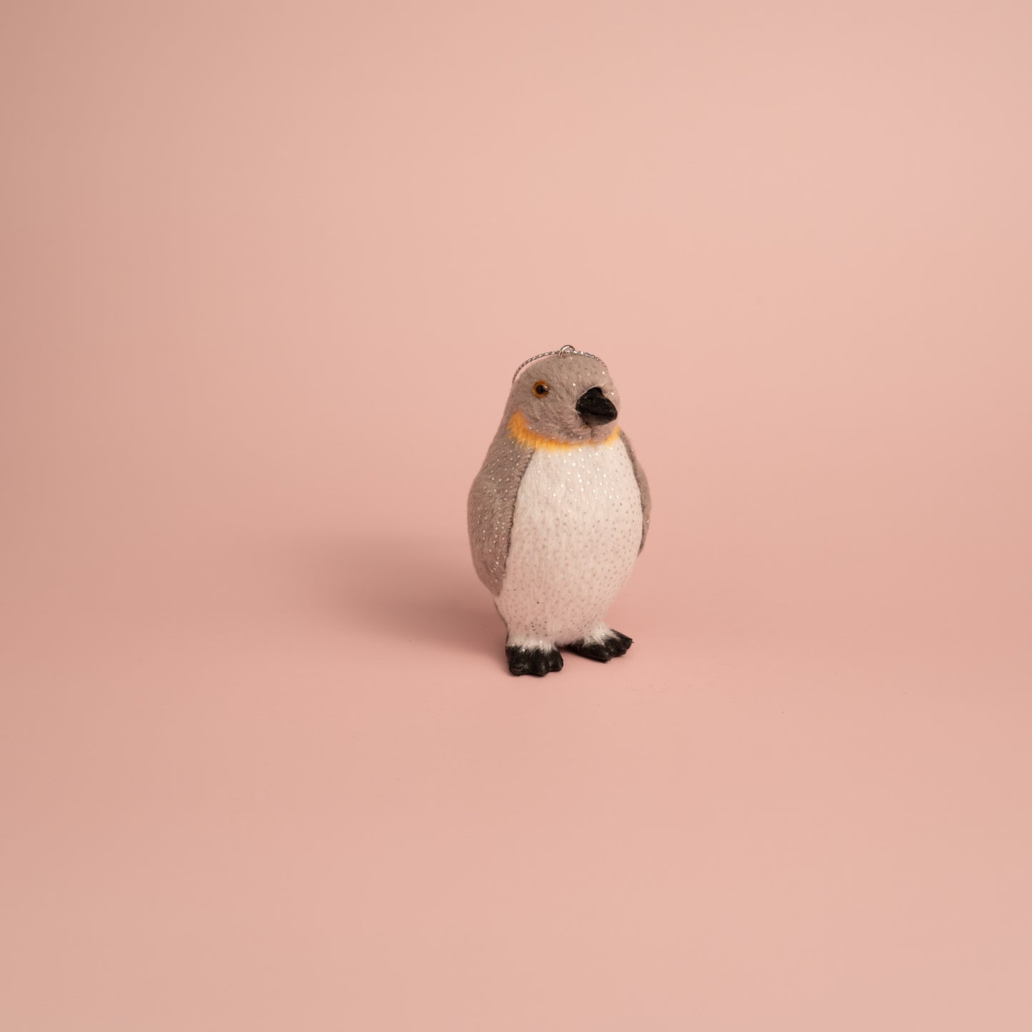 Silver Penguin Christmas Hanging Ornament