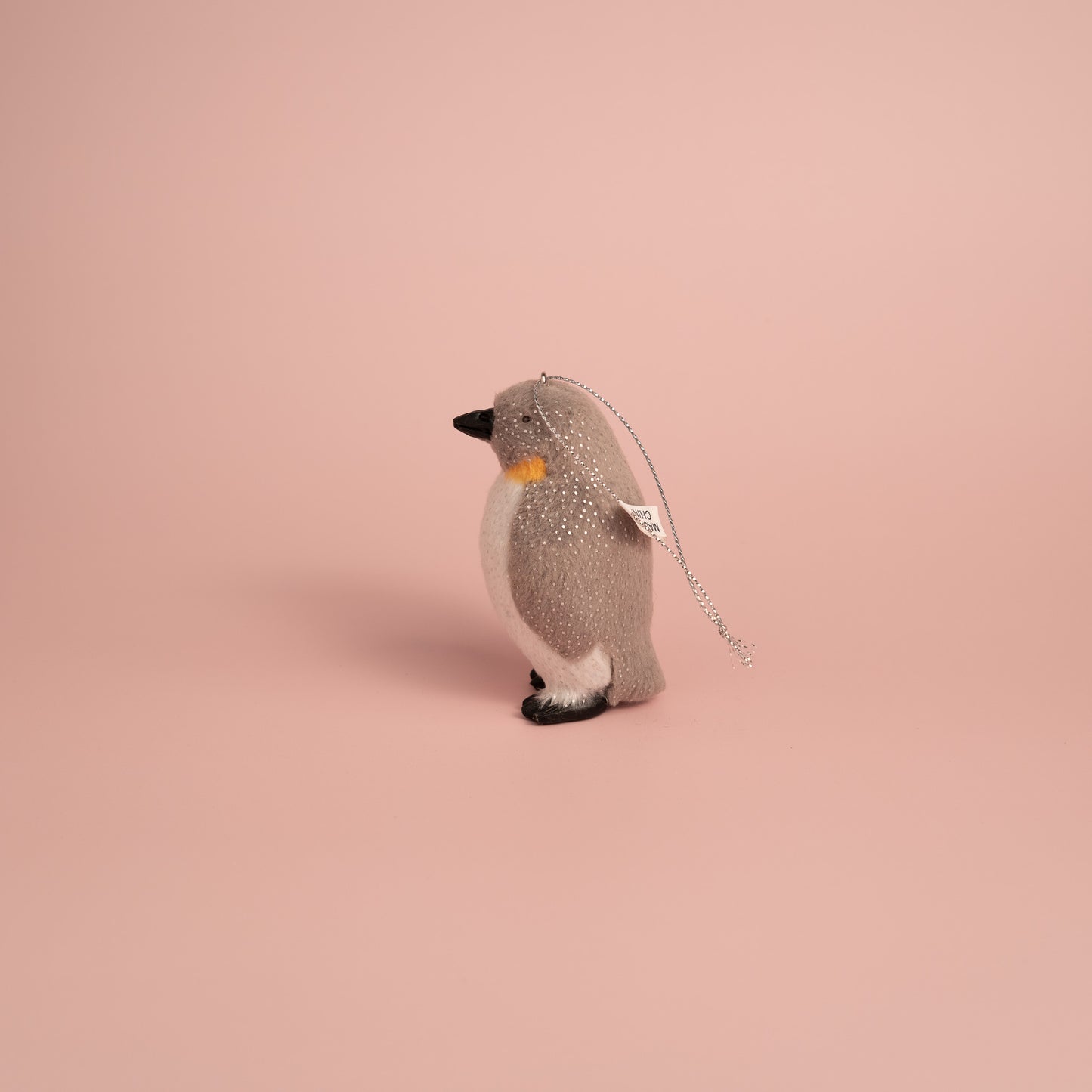 Silver Penguin Christmas Hanging Ornament