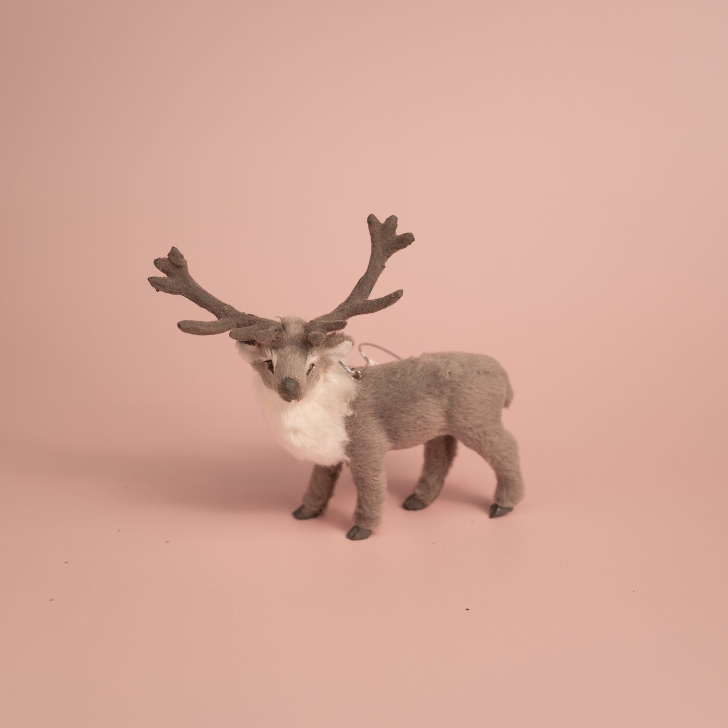 Gray Reindeer Christmas Hanging Ornament